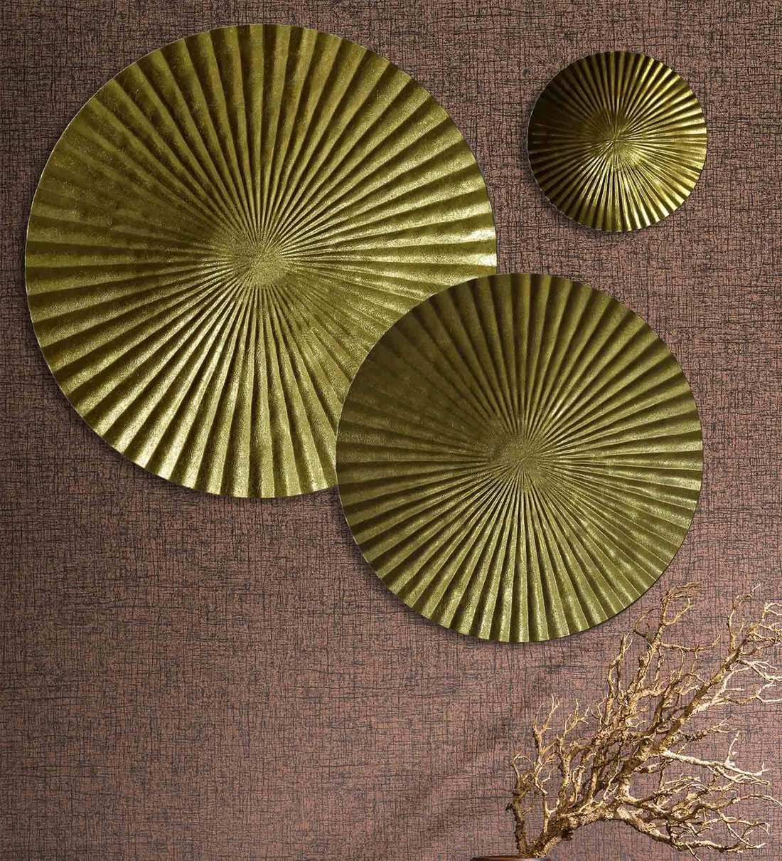 Buy Gold Metal Decorative Wall Art By Craftter Online Abstract