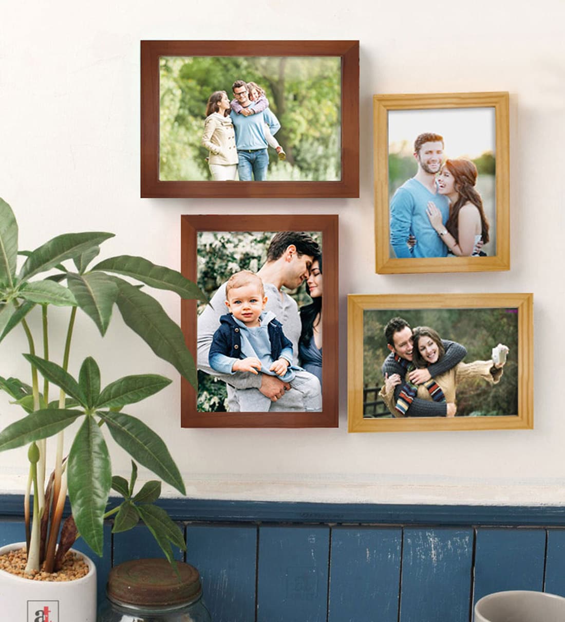 Buy Multicolor Wood Set Samantha Of 4 Pure En Collage Photo Frames at ...