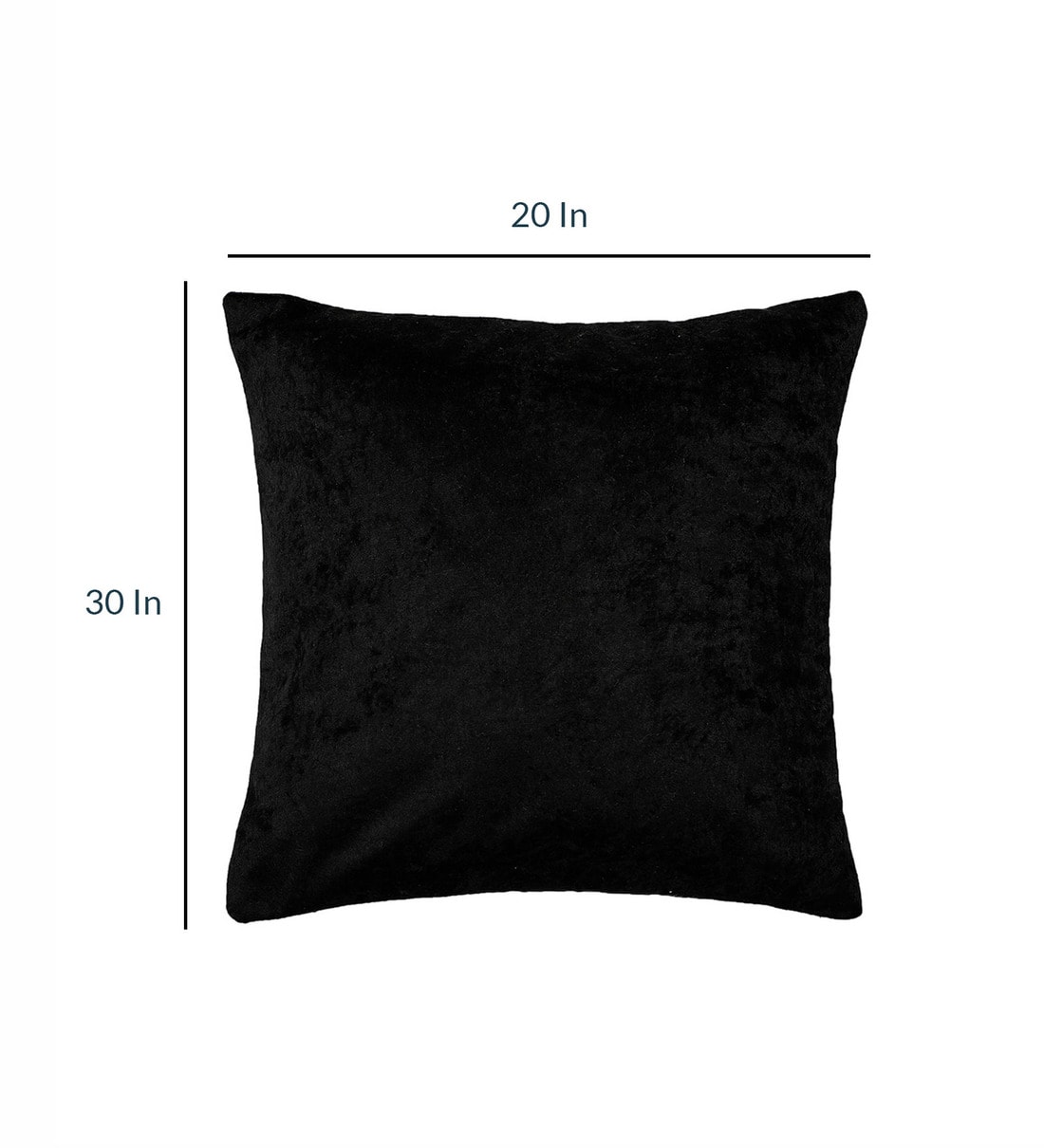 Buy Velvet Plain Solid 16X16 Inch Cushion Covers (Set Of 5) by Hosta