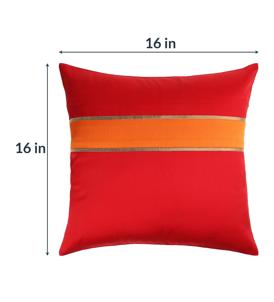 Buy Tuffeta Plain Solid 16x16 Inch Cushion Covers (Set Of 5) By Ans
