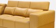 Seranova Leatherette Corner Sofa With Adjustable Headrests in Mustard Yellow Colour