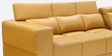 Seranova Leatherette Corner Sofa With Adjustable Headrests in Mustard Yellow Colour