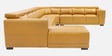 Seranova Leatherette Corner Sofa With Adjustable Headrests in Mustard Yellow Colour