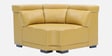 Seranova Leatherette Corner Sofa With Adjustable Headrests in Mustard Yellow Colour