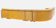 Seranova Leatherette Corner Sofa With Adjustable Headrests in Mustard Yellow Colour