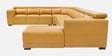 Seranova Leatherette Corner Sofa With Adjustable Headrests in Mustard Yellow Colour