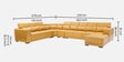 Seranova Leatherette Corner Sofa With Adjustable Headrests in Mustard Yellow Colour