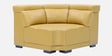 Seranova Leatherette Corner Sofa With Adjustable Headrests in Mustard Yellow Colour