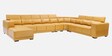 Seranova Leatherette Corner Sofa With Adjustable Headrests in Mustard Yellow Colour