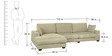 Ranger Fabric RHS Sectional Sofa in Beige Colour