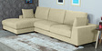 Ranger Fabric RHS Sectional Sofa in Beige Colour