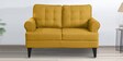 Serena Chenille Fabric 2 Seater Sofa in Yellow Colour