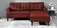 Serena Fabric LHS Sectional Sofa (2 + Lounger) In Garnet Red Colour