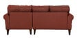 Serena Fabric LHS Sectional Sofa (2 + Lounger) In Garnet Red Colour