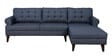 Serena Fabric LHS Sectional Sofa (3 + Lounger) In Blue Colour