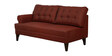 Serena Fabric LHS Sectional Sofa (3 + Lounger) In Garnet Red Colour