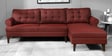 Serena Fabric LHS Sectional Sofa (3 + Lounger) In Garnet Red Colour