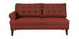 Serena Fabric LHS Sectional Sofa (3 + Lounger) In Garnet Red Colour