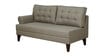 Serena Fabric LHS Sectional Sofa (3 + Lounger) In Sandy Brown Colour