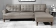 Serena Fabric LHS Sectional Sofa (3 + Lounger) In Sandy Brown Colour