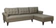 Serena Fabric LHS Sectional Sofa (3 + Lounger) In Sandy Brown Colour