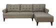 Serena Fabric LHS Sectional Sofa (3 + Lounger) In Sandy Brown Colour