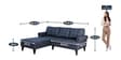 Serena Fabric RHS Sectional Sofa (2 + Lounger) in Blue Colour