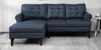 Serena Fabric RHS Sectional Sofa (2 + Lounger) in Blue Colour