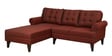 Serena Fabric RHS Sectional Sofa (2 + Lounger) in Garnet Red Colour