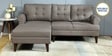 Serena Fabric RHS Sectional Sofa (2 + Lounger) in Sandy Brown Colour