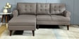 Serena Fabric RHS Sectional Sofa (2 + Lounger) in Sandy Brown Colour