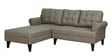 Serena Fabric RHS Sectional Sofa (2 + Lounger) in Sandy Brown Colour