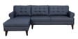 Serena Fabric RHS Sectional Sofa (3 + Lounger) in Blue Colour