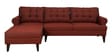 Serena Fabric RHS Sectional Sofa (3 + Lounger) in Garnet Red Colour