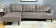 Serena Fabric RHS Sectional Sofa (3 + Lounger) in Sandy Brown Colour