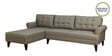 Serena Fabric RHS Sectional Sofa (3 + Lounger) in Sandy Brown Colour