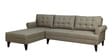 Serena Fabric RHS Sectional Sofa (3 + Lounger) in Sandy Brown Colour