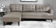 Serena Fabric RHS Sectional Sofa (3 + Lounger) in Sandy Brown Colour