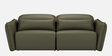 Serena Leatherette 3 Seater Sofa With With Extendable Seat In Green Color