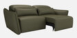 Serena Leatherette 3 Seater Sofa With With Extendable Seat In Green Color