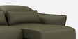 Serena Leatherette 3 Seater Sofa With With Extendable Seat In Green Color