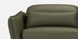 Serena Leatherette 3 Seater Sofa With With Extendable Seat In Green Color