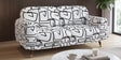 Serenee Abstract Linear 2 Seater Polyester Upholstered Sofa In White And Black Colour Serenee Abstract Linear 2 Seater Polyester Upholstered Sofa In White And Black Colour
