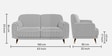 Serenee Classic Houndstooth 2 Seater Upholstered Sofa Serenee Classic Houndstooth 2 Seater Upholstered Sofa
