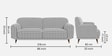 Serenee Classic Houndstooth 3 Seater Upholstered Sofa Serenee Classic Houndstooth 3 Seater Upholstered Sofa