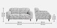 Serenee Modern Muse 2 Seater Upholstered Sofa Serenee Modern Muse 2 Seater Upholstered Sofa