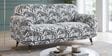 Serenee Safari Sketch 2 Seater  Polyester Upholstered Sofa In White And Black Colour