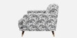 Serenee Safari Sketch 2 Seater  Polyester Upholstered Sofa In White And Black Colour