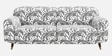 Serenee Safari Sketch 3 Seater Polyester Upholstered Sofa In White And Black Colour Serenee Safari Sketch 3 Seater Polyester Upholstered Sofa In White And Black Colour