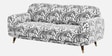 Serenee Safari Sketch 3 Seater Polyester Upholstered Sofa In White And Black Colour Serenee Safari Sketch 3 Seater Polyester Upholstered Sofa In White And Black Colour